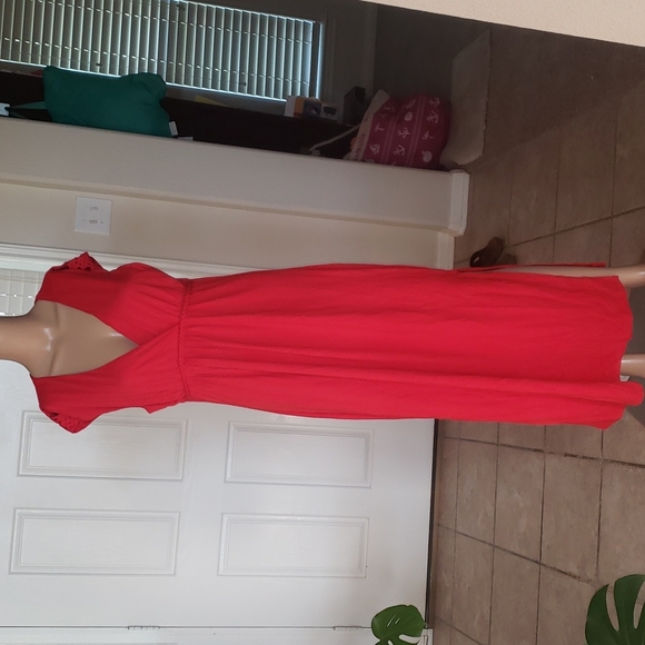 M Braided details empire waist crisscross cut out shoulder - Picture 1 of 6